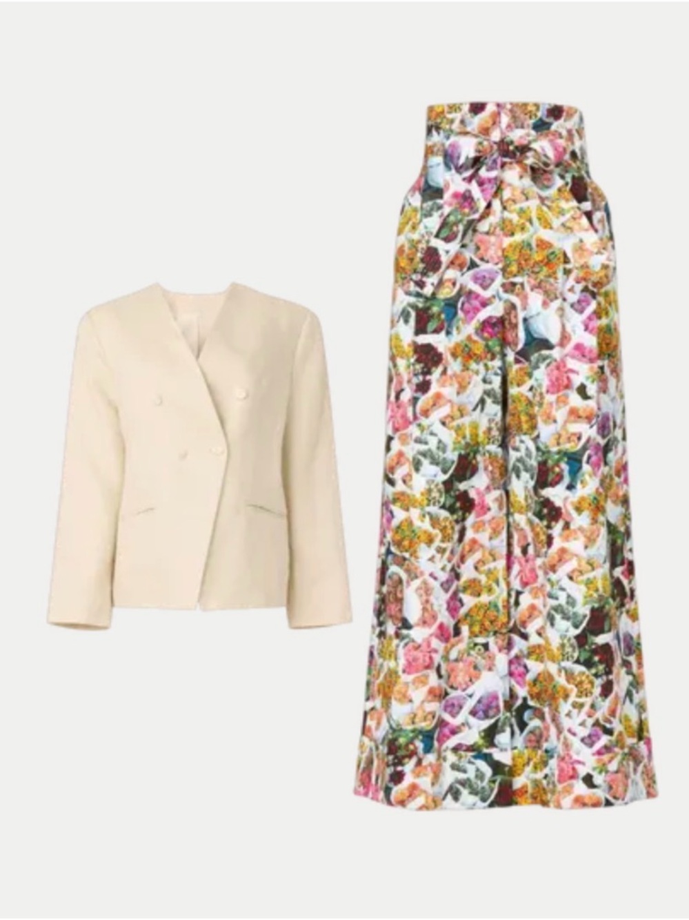 Adam Lippes Multicolor Floral Wide-Leg Pants - Picture 7 of 10